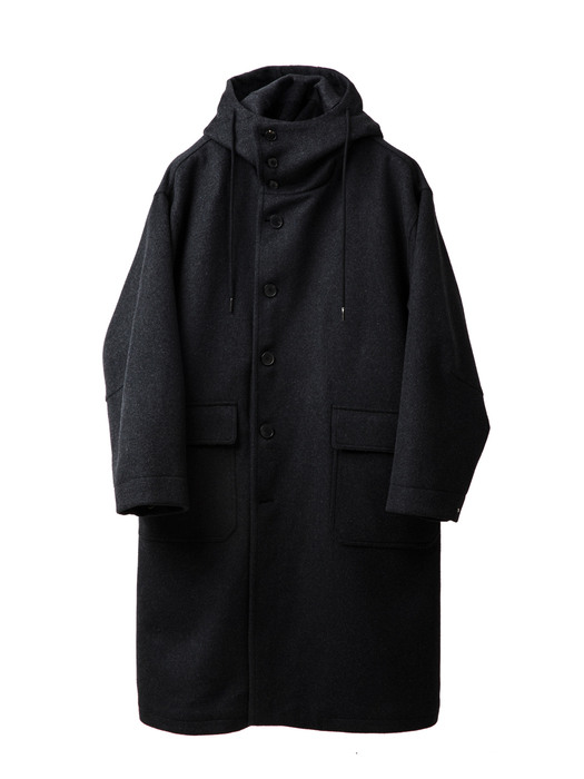 HUUG VOLUME HOODED WOOL COAT_CC