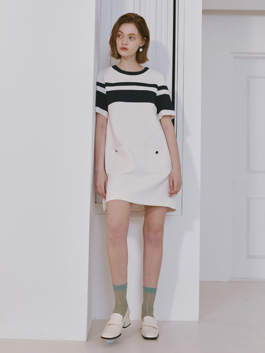 [Day by]Dahlia / Stripe Mini Dress