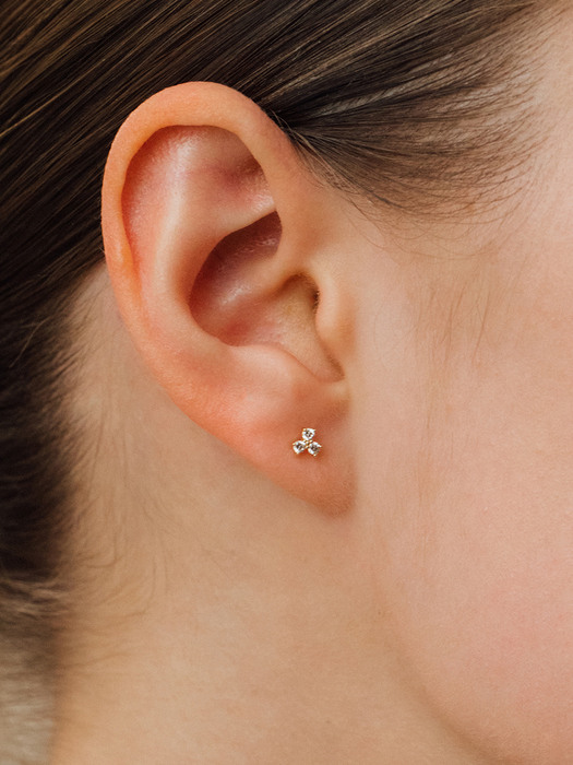 [14K Gold] Triple Stone Earrings_VH22N4EA511M