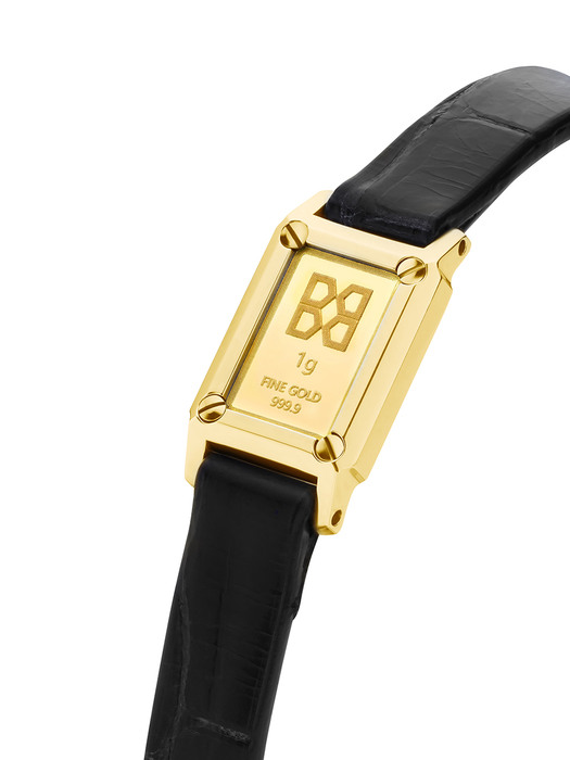 Gram Gold Bar Watch Bracelet_Croco