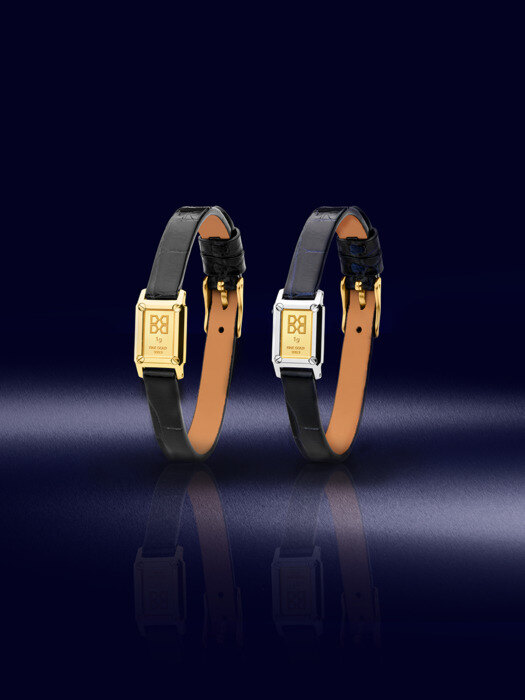 Gram Gold Bar Watch Bracelet_Croco