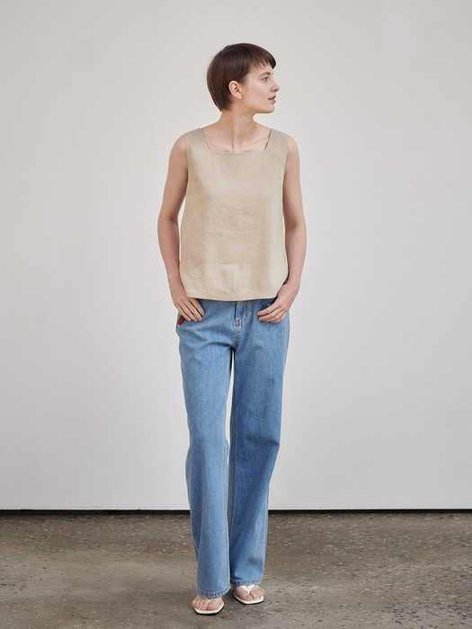 22MN linen sleeveless blouse [BE]