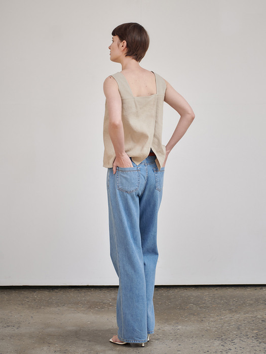 22MN linen sleeveless blouse [BE]