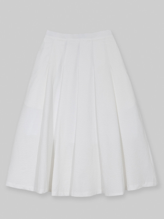 Pleats Full Skirt - Ivory