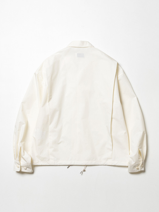 Compact yarn shirt jacket Ivory
