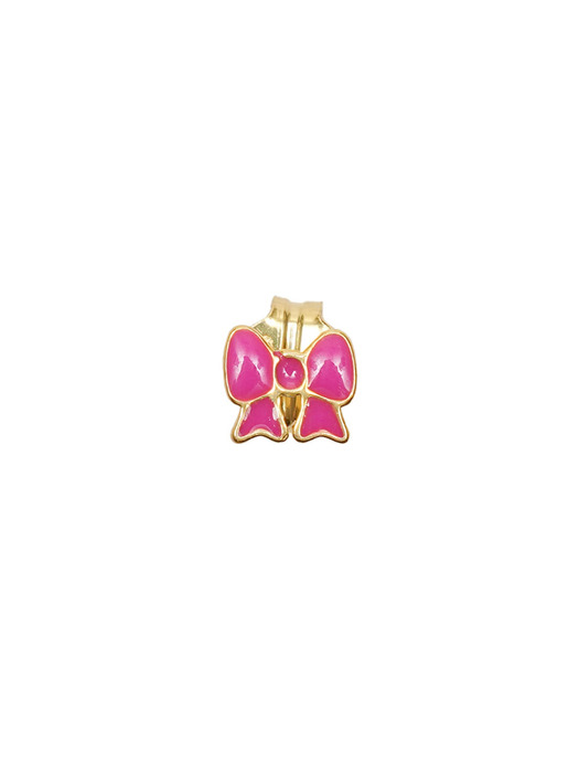 MINNIE BOW STUD EARRING / SS2024-HOT PINK