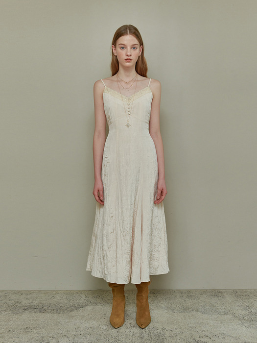 BEADED LACE SLIP DRESS_2COLORS