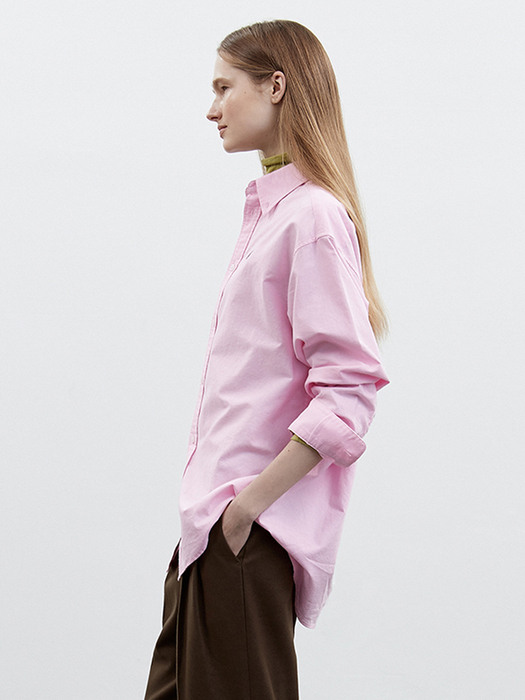 EMBROIDERY OXFORD SHIRT pink