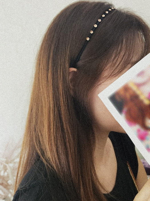 LOVE LOVE Hair band  스톤 큐빅 무통 헤어밴드