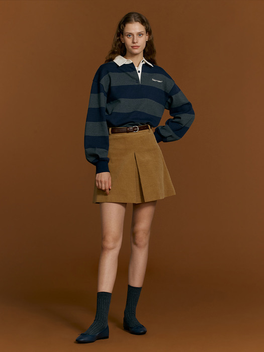 MAILI A-line corduroy skirt (Camel)