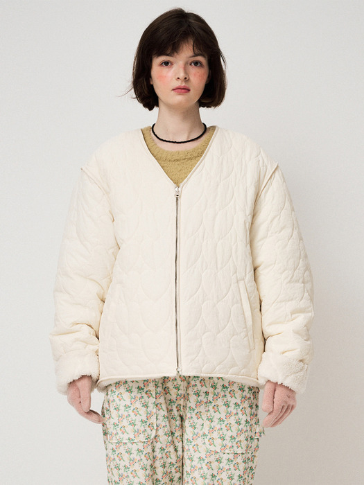 HEART REVERSIBLE JACKET_CREAM