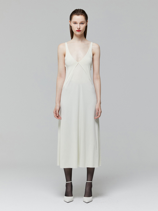 SIDE LINE DRESS_CREAM