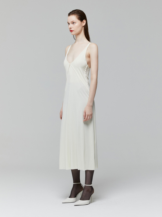 SIDE LINE DRESS_CREAM