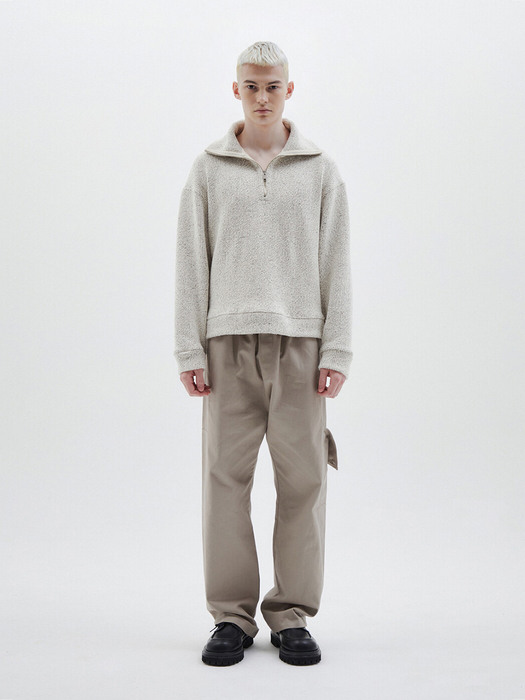 SINGLE CARGO TRACK PANTS - TAUPE