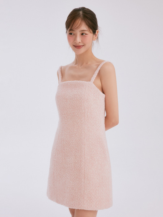 Dear tweed mini dress (pink)