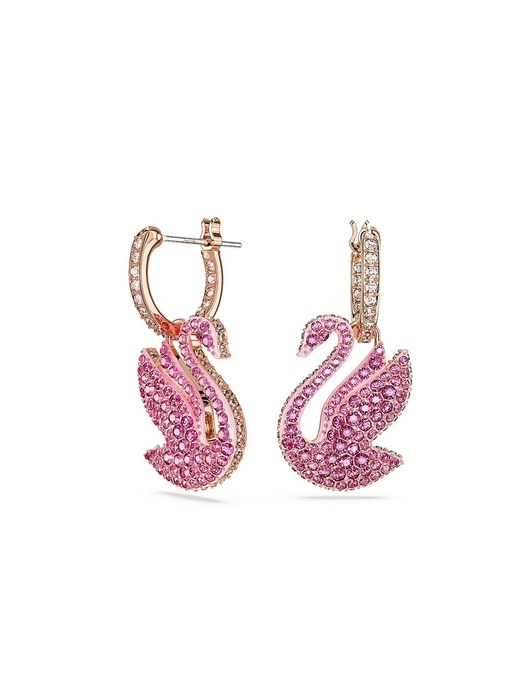 [본사정품/쇼핑백증정] Iconic Swan 핑크 드롭 후프 귀걸이 5647544
