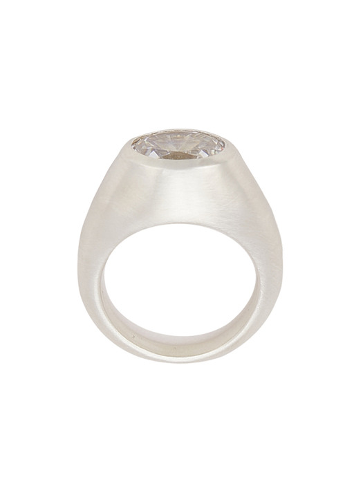 Oval sparkle ring(silver)