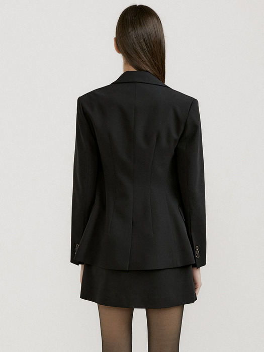 3BUTTON BLAZER_BLACK