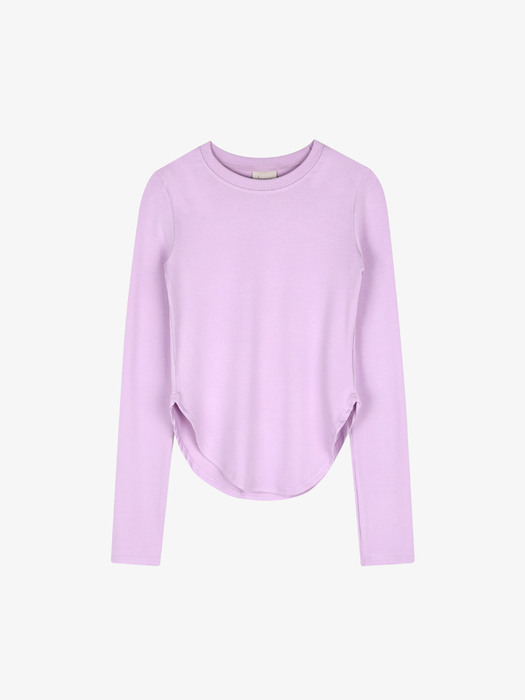 Lossy Fitted Long-Sleeved T-Shirt Purple