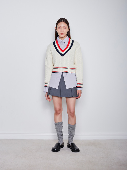 Academic Knit Top - Ivory