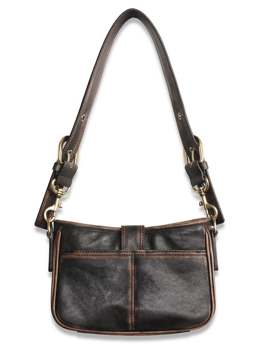 Lambskin Vintage Mini Hobo Bag in Brown