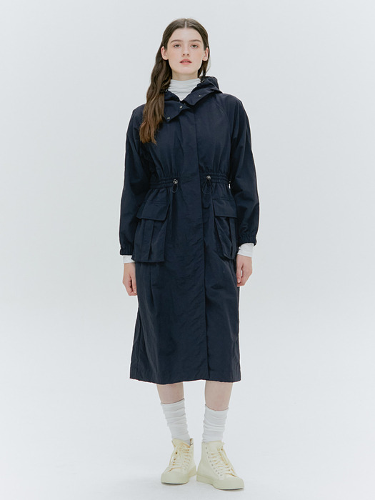 DETACHABLE HOODED DRESS LONG JUMPER [BEIGE][NAVY]