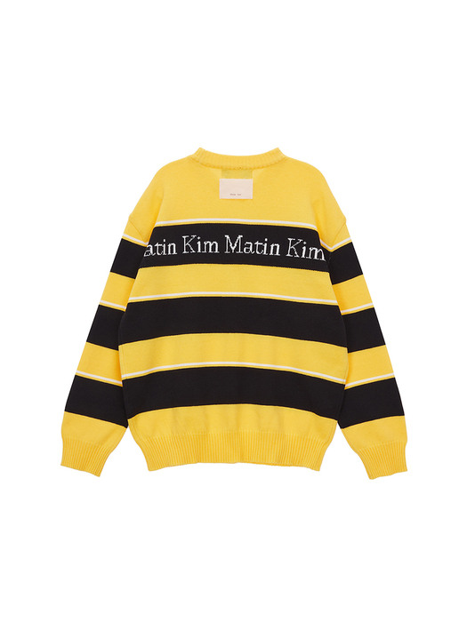 MATIN STRIPE KNIT PULLOVER IN YELLOW