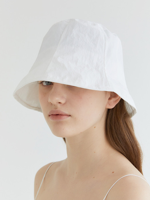 nylon rustle bucket hat (C004_white)