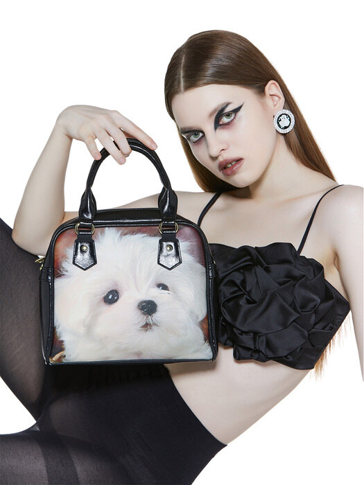 Puppy leather bag 