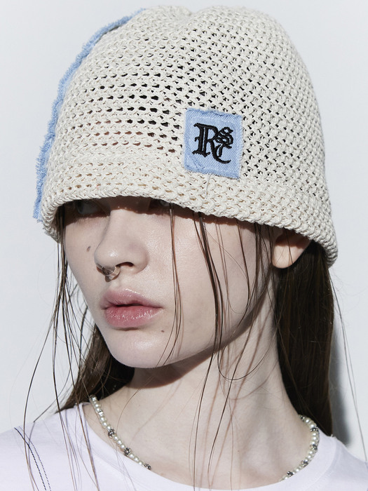 DENIM PATCHED BEANIE - IV