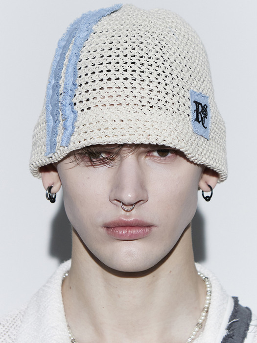 DENIM PATCHED BEANIE - IV