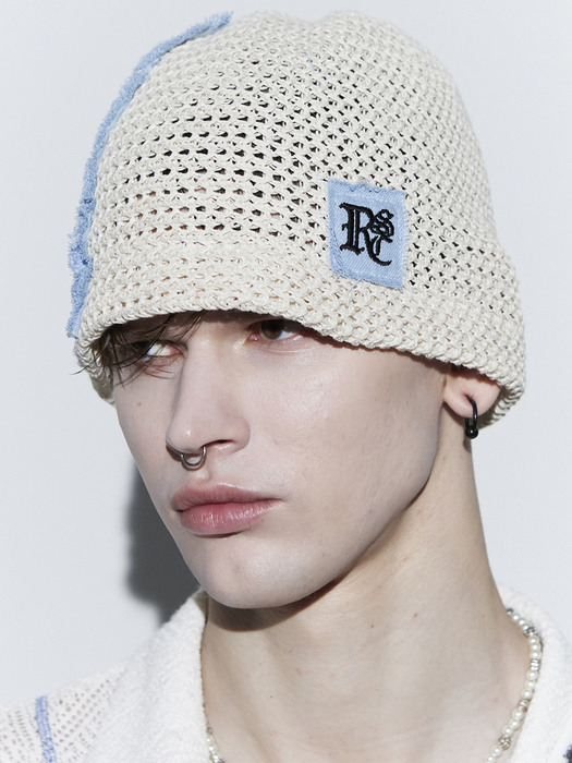 DENIM PATCHED BEANIE - IV