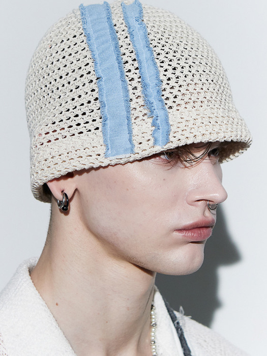 DENIM PATCHED BEANIE - IV