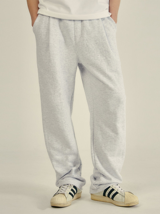 [기모버전추가]Deep one-tuck wide sweat pants(4col)