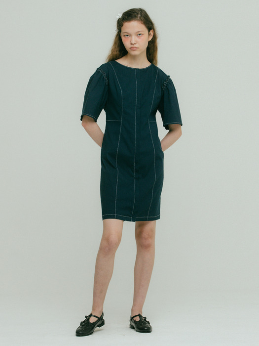 Drop Shoulder Mini Dress  VC2333OP017M