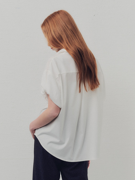 WED_French simple puff shirt_WHITE