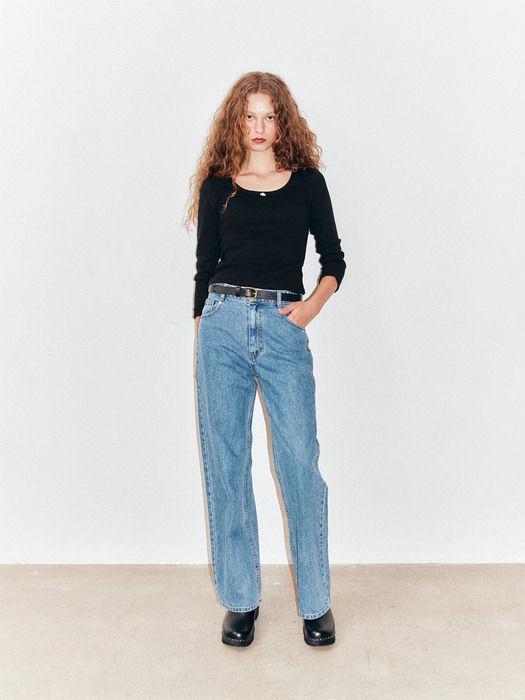 BELLA Loose-fit Jeans (Medium Blue)
