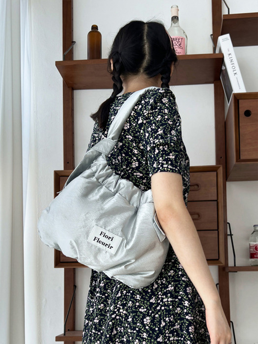 Lottie tote shoulder bag _Shine Silver