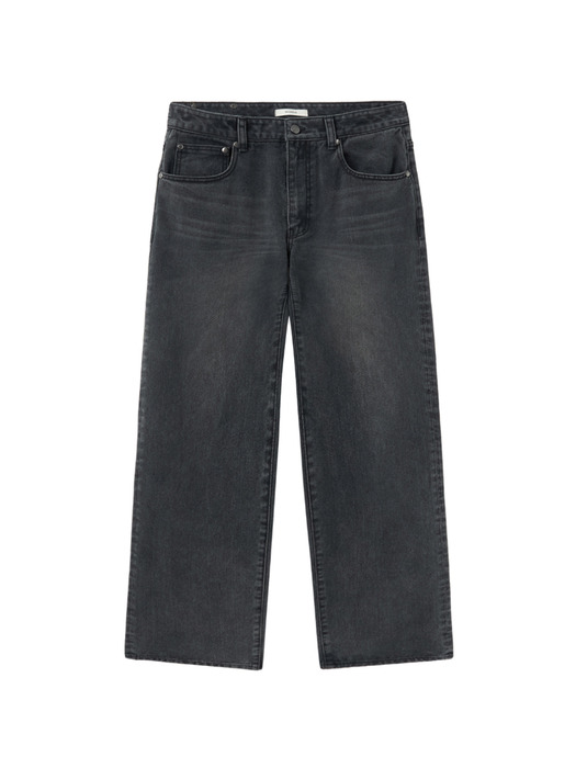 For men, Argyle Hole Pocket Straight Denim / Washed Out Black