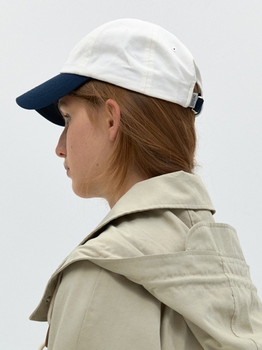 bonheur ball cap - ivory/navy