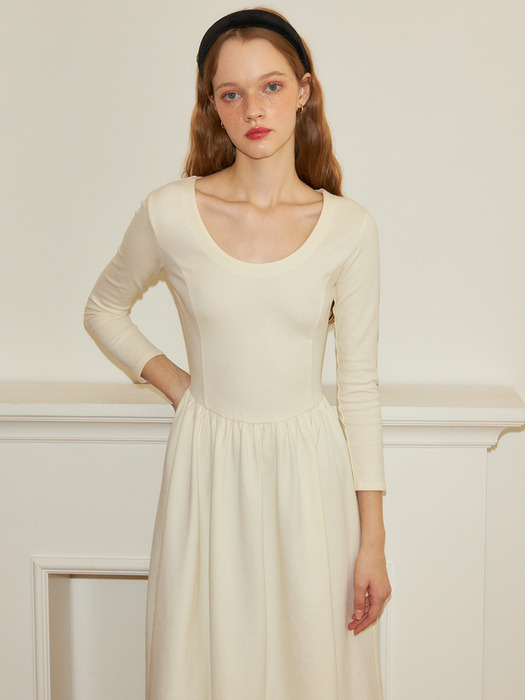 Basic Ballet Core Dress_ Ivory
