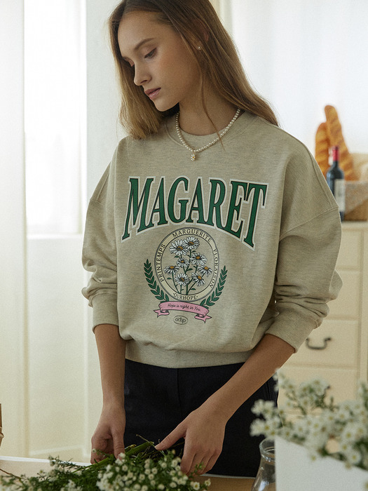 Margaret Artwork Sweatshirt - Oatmeal