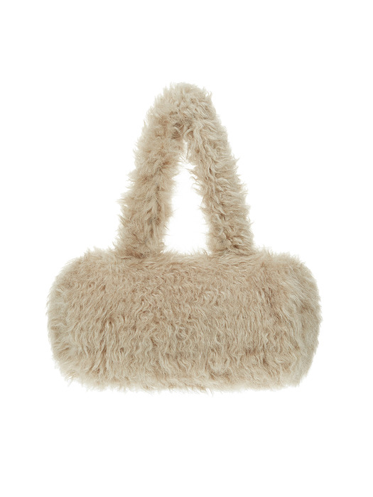 CHOCO round fur bag [beige]