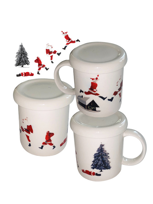 Snow house santa mug