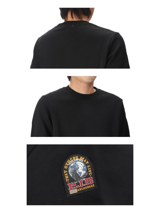 로고 패치 PMFLEY21 541 기모안감 남성 맨투맨 티셔츠