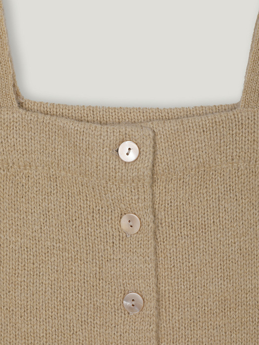 Selen Button Vest(Beige)