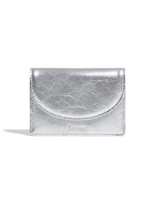 CRINKLE HALFMOON ACCORDION POCKET - SILVER