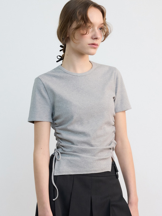 [단독] Shirring String T-shirt (3colors)