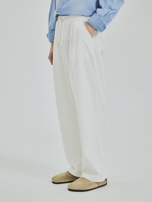 Easy Linen Semi-Wide Banding Pants(7color)