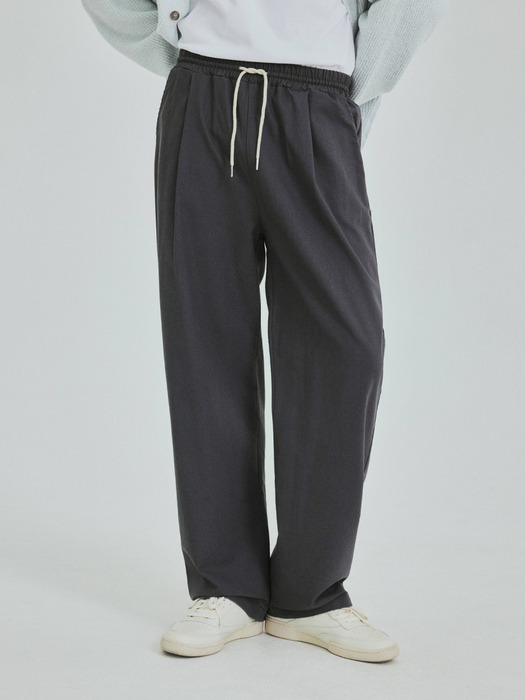 Easy Linen Semi-Wide Banding Pants(7color)